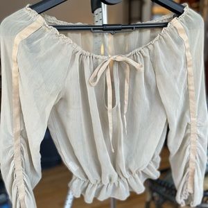 Vintage United Colors of Benetton Off-Shoulder Blouse